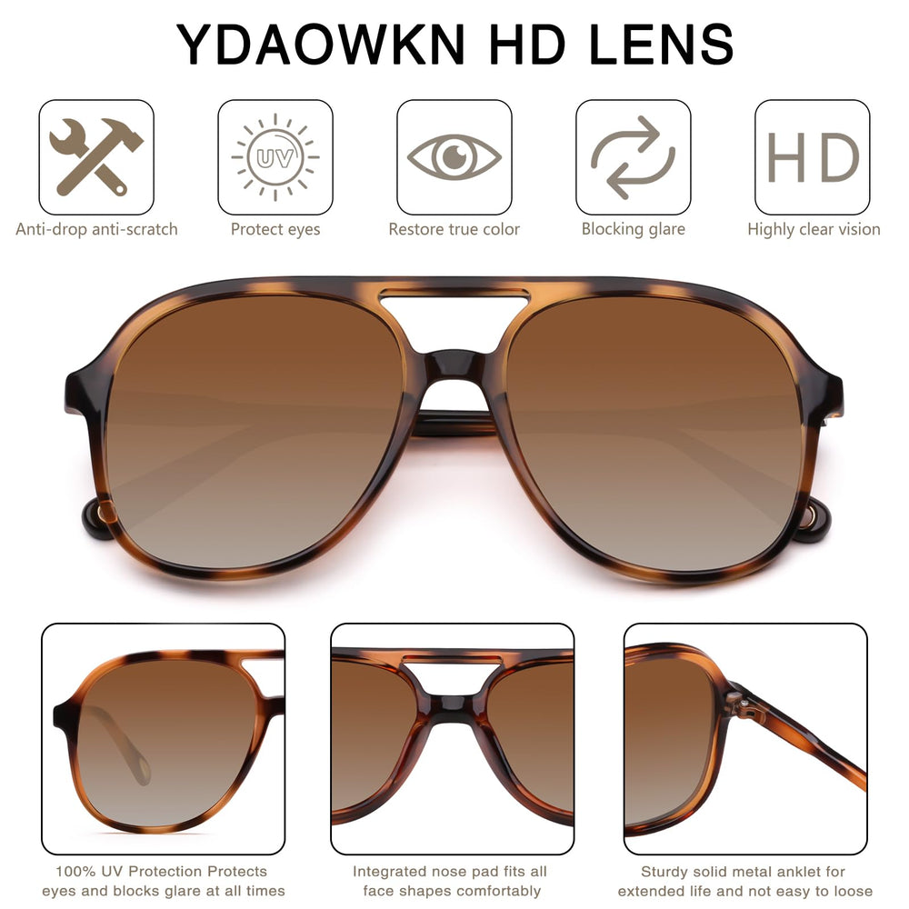 YDAOWKN UV400 lens close-up highlighting glare reduction and clarity