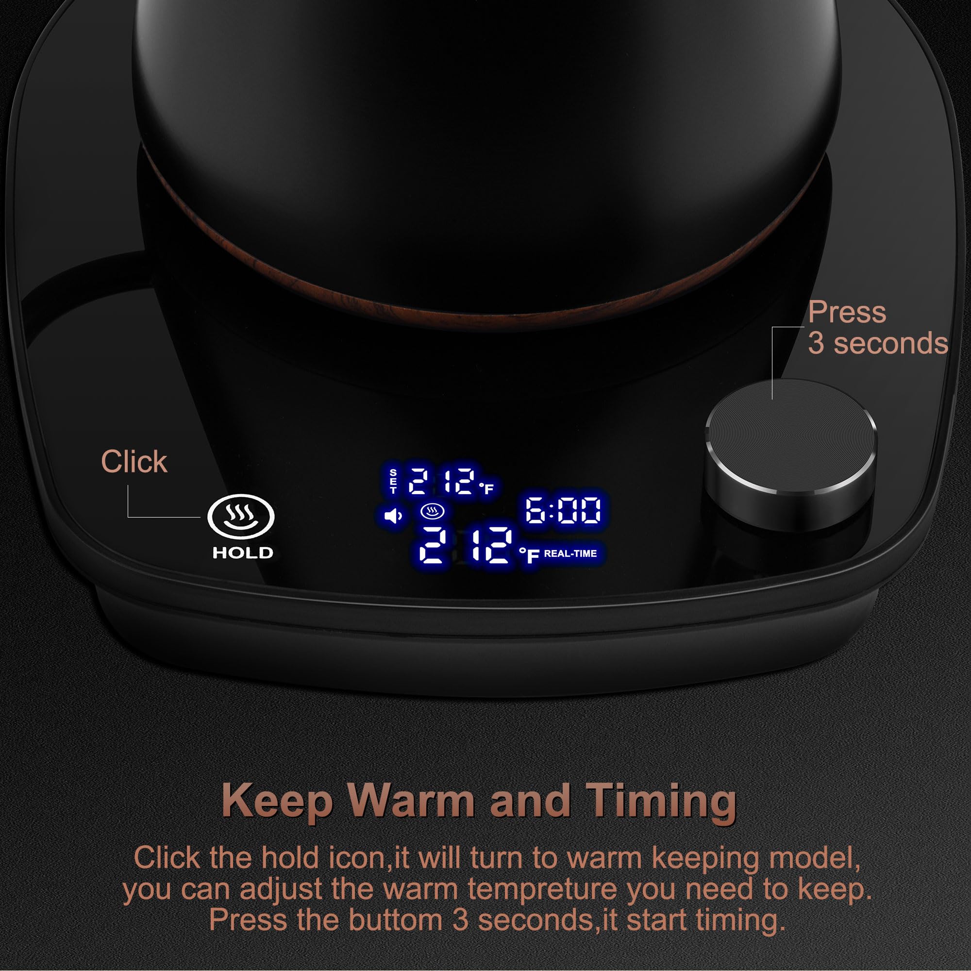 YDDZZM gooseneck kettle 304 stainless inner for pure water.