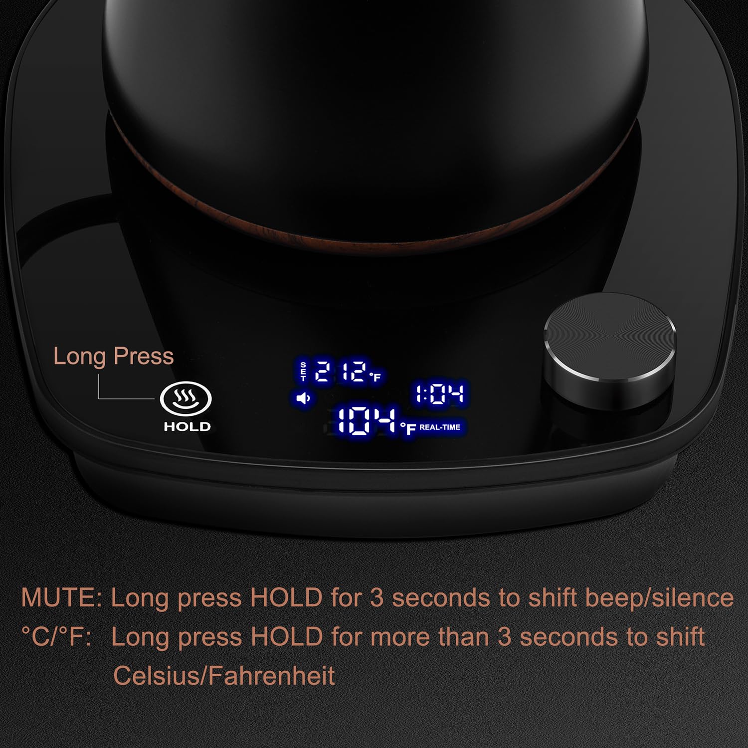 YDDZZM gooseneck kettle safety features include auto shut-off.