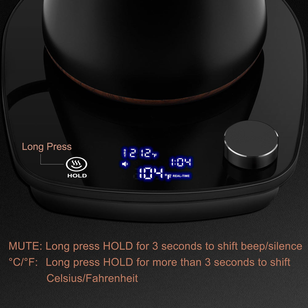 YDDZZM gooseneck kettle safety features include auto shut-off.