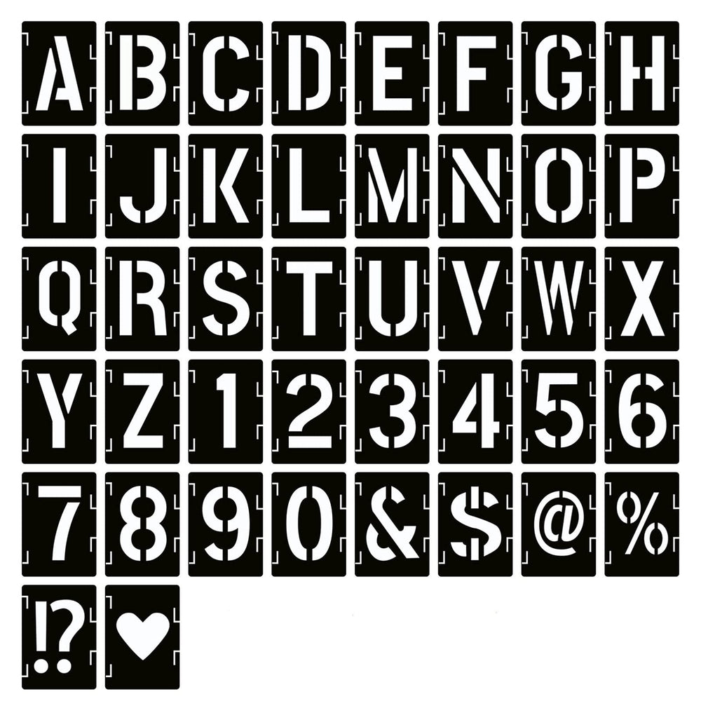 YEAJON 4 inch letter stencil set for crisp alphabet lettering on wood.