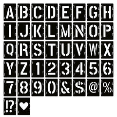 YEAJON 4 inch letter stencil set for crisp alphabet lettering on wood.