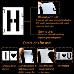 YEAJON interlocking stencils enable quick alignment during painting.