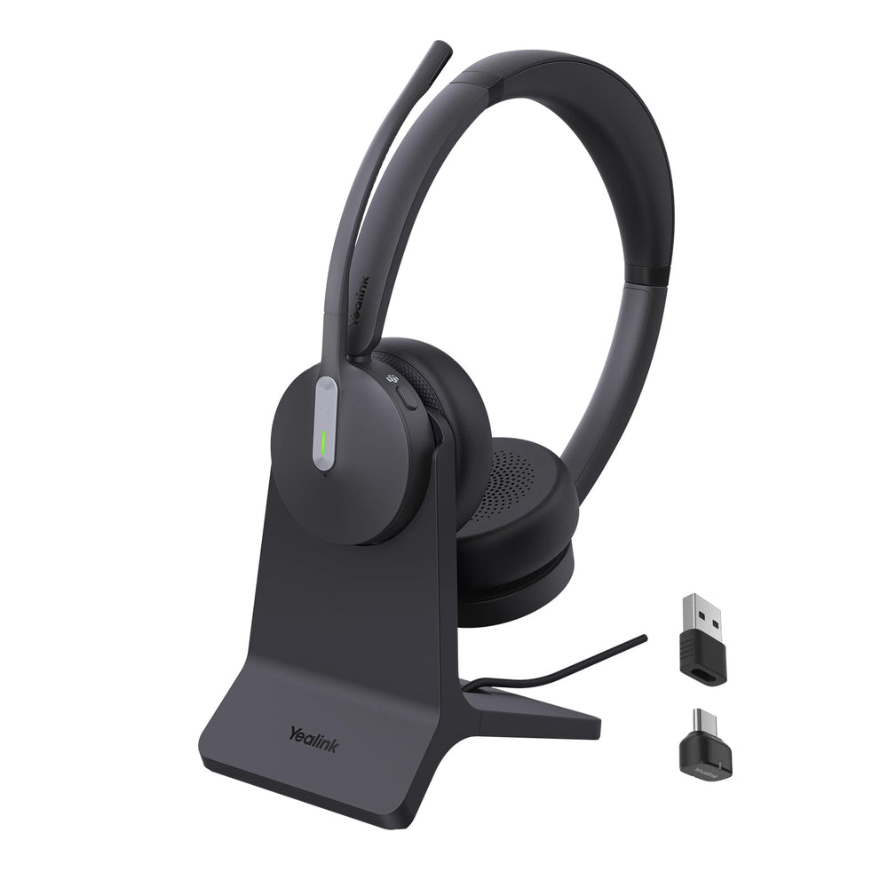 Yealink BH70 front view shows a featherweight headset for long calls.