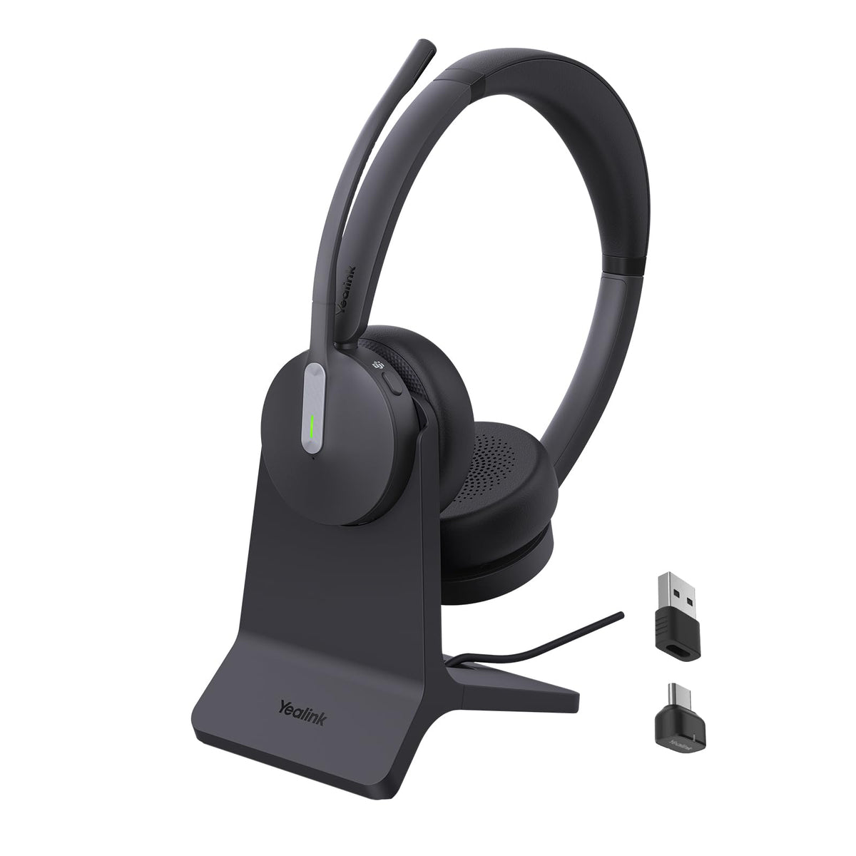 Yealink BH70 front view shows a featherweight headset for long calls.