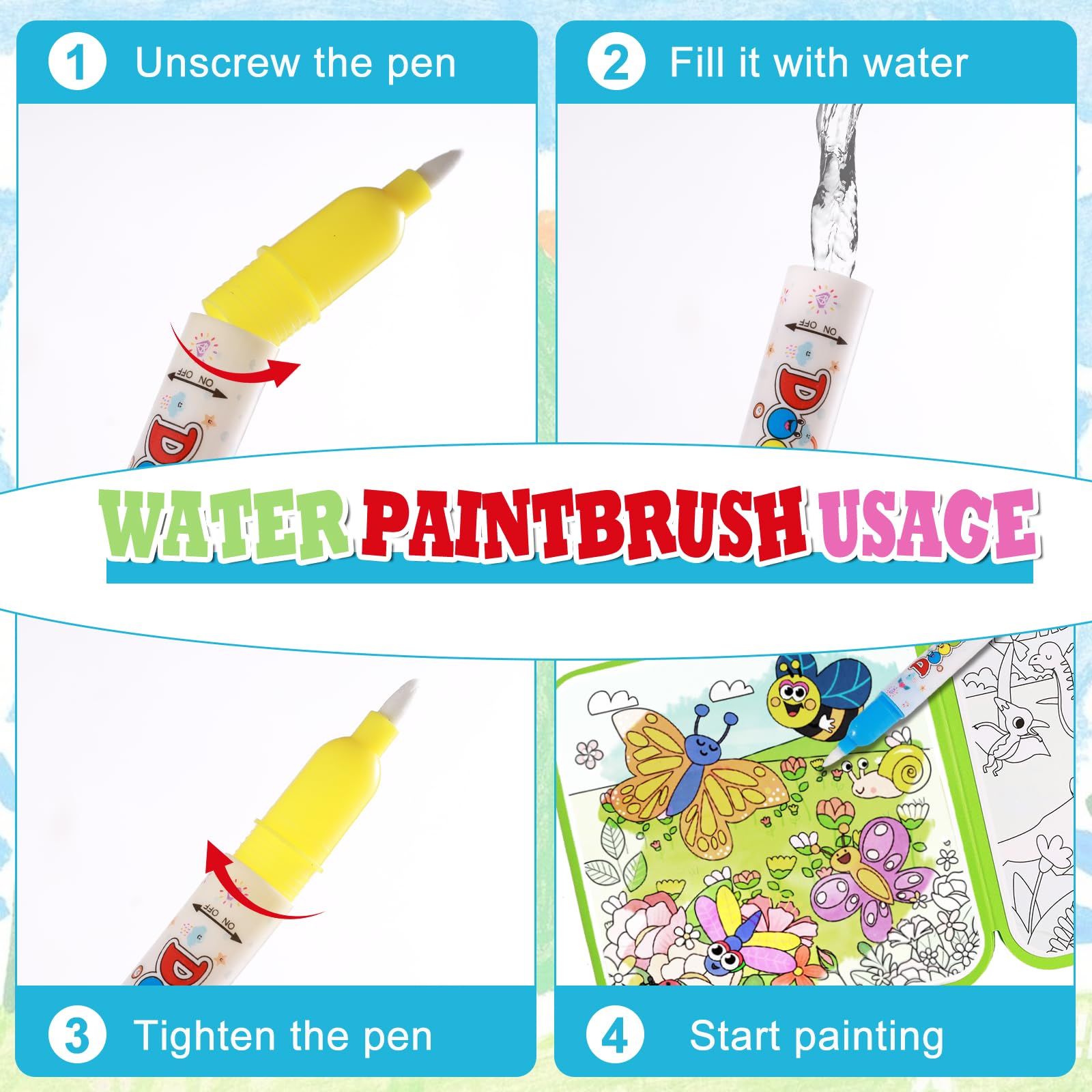YECHISY Daily Life water book encourages color recognition through play