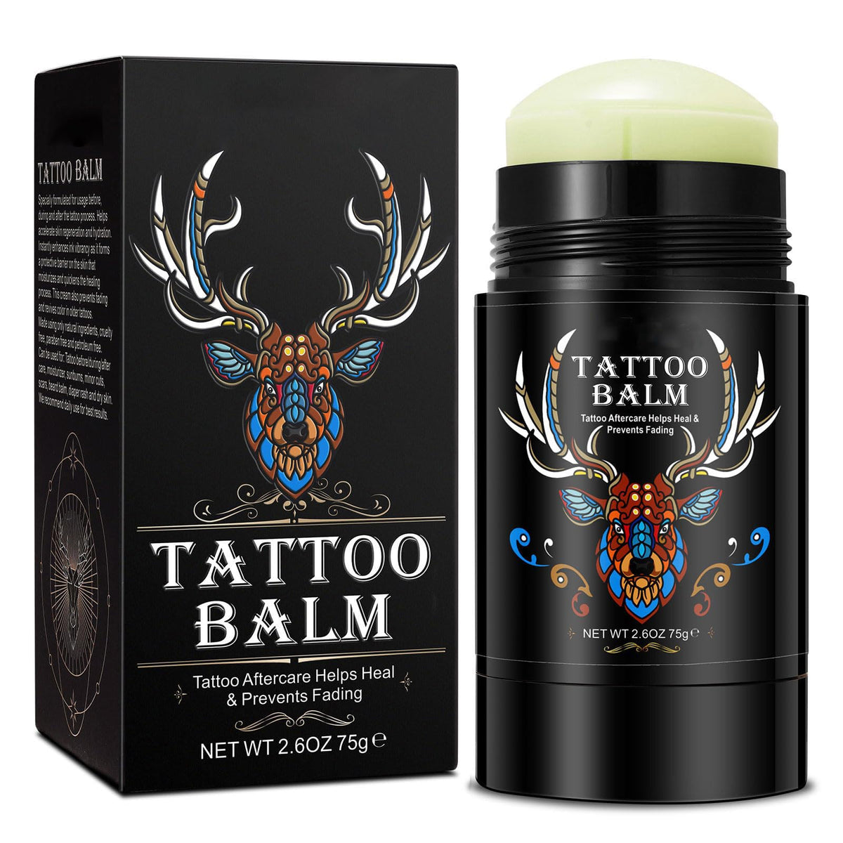 Yecuce tattoo aftercare balm in a tube for easy, mess-free application.