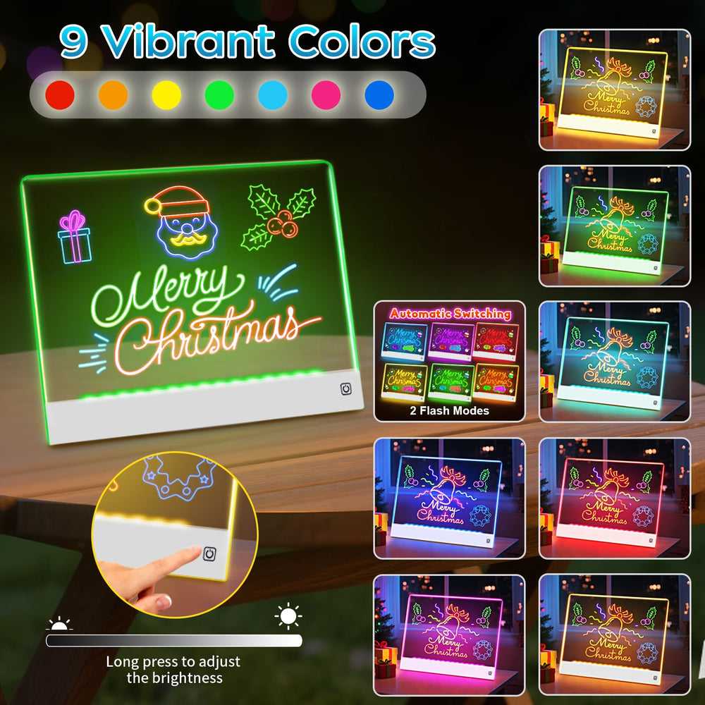 Yecuip doodle glow board with invisible stand for stable sketching.