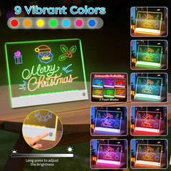 Yecuip doodle glow board with invisible stand for stable sketching.