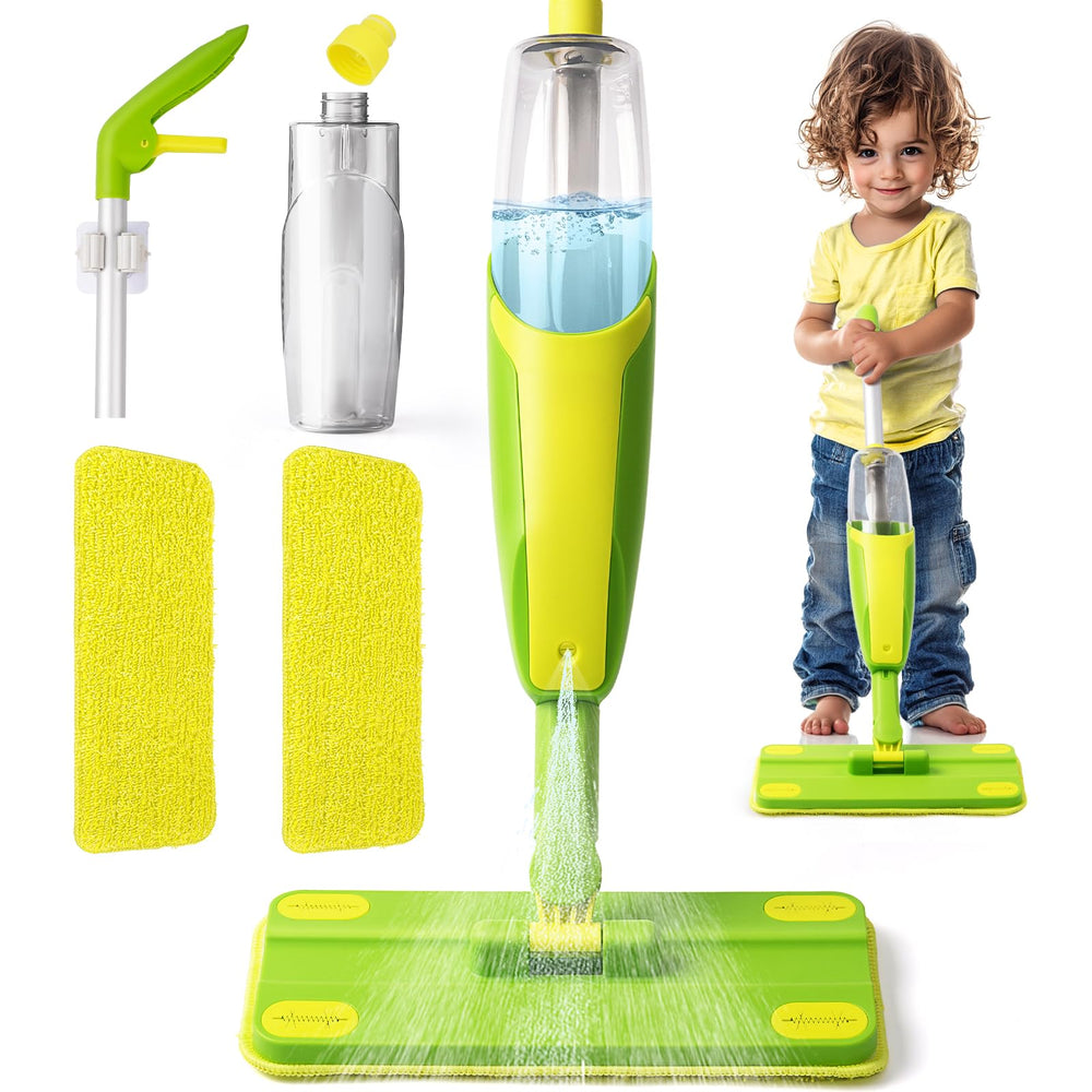Yeeammk mini spray mop for toddlers with easy grip for tiny hands during play