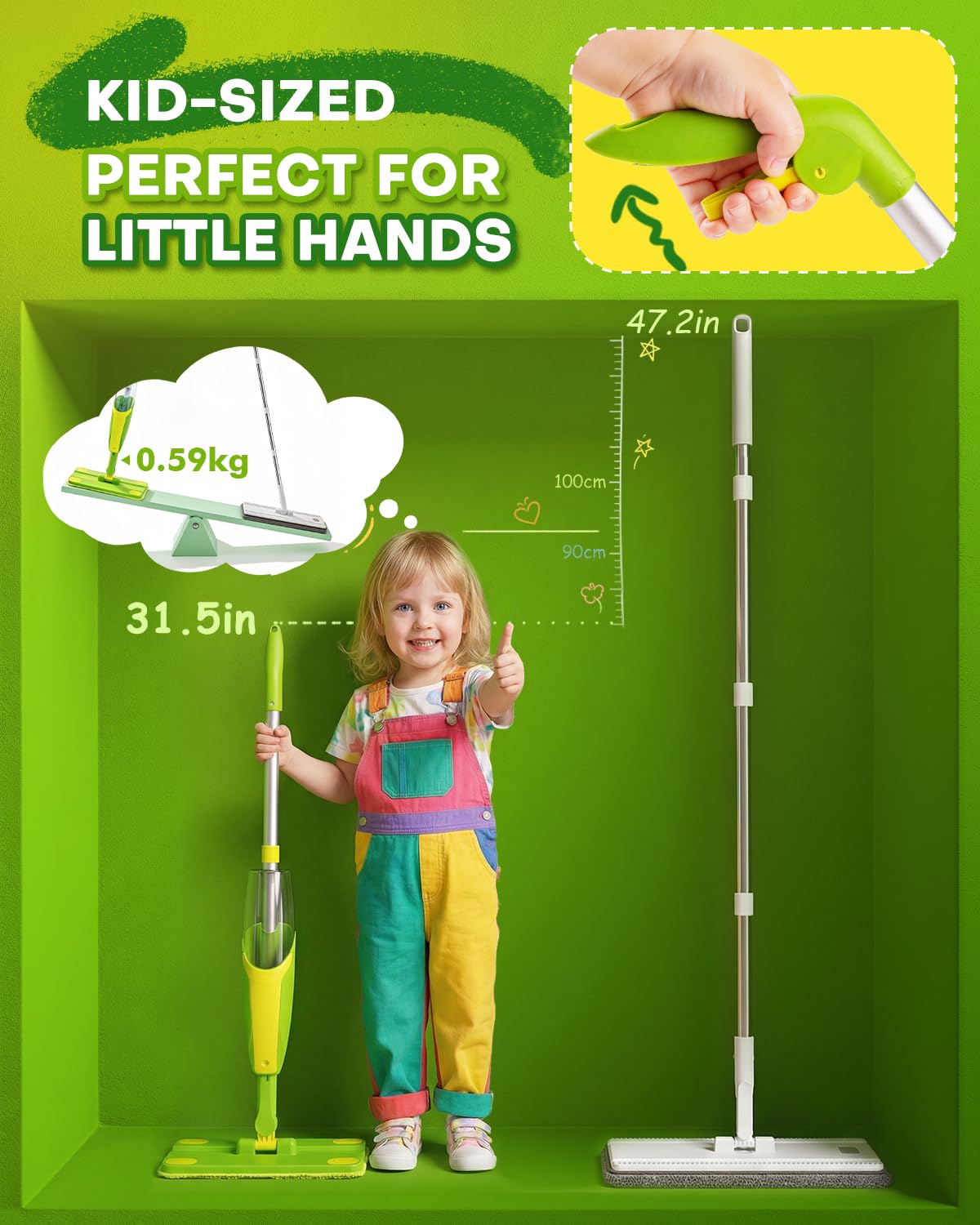 Yeeammk toddler cleaning toy setup encourages pretend play and routine mimicry