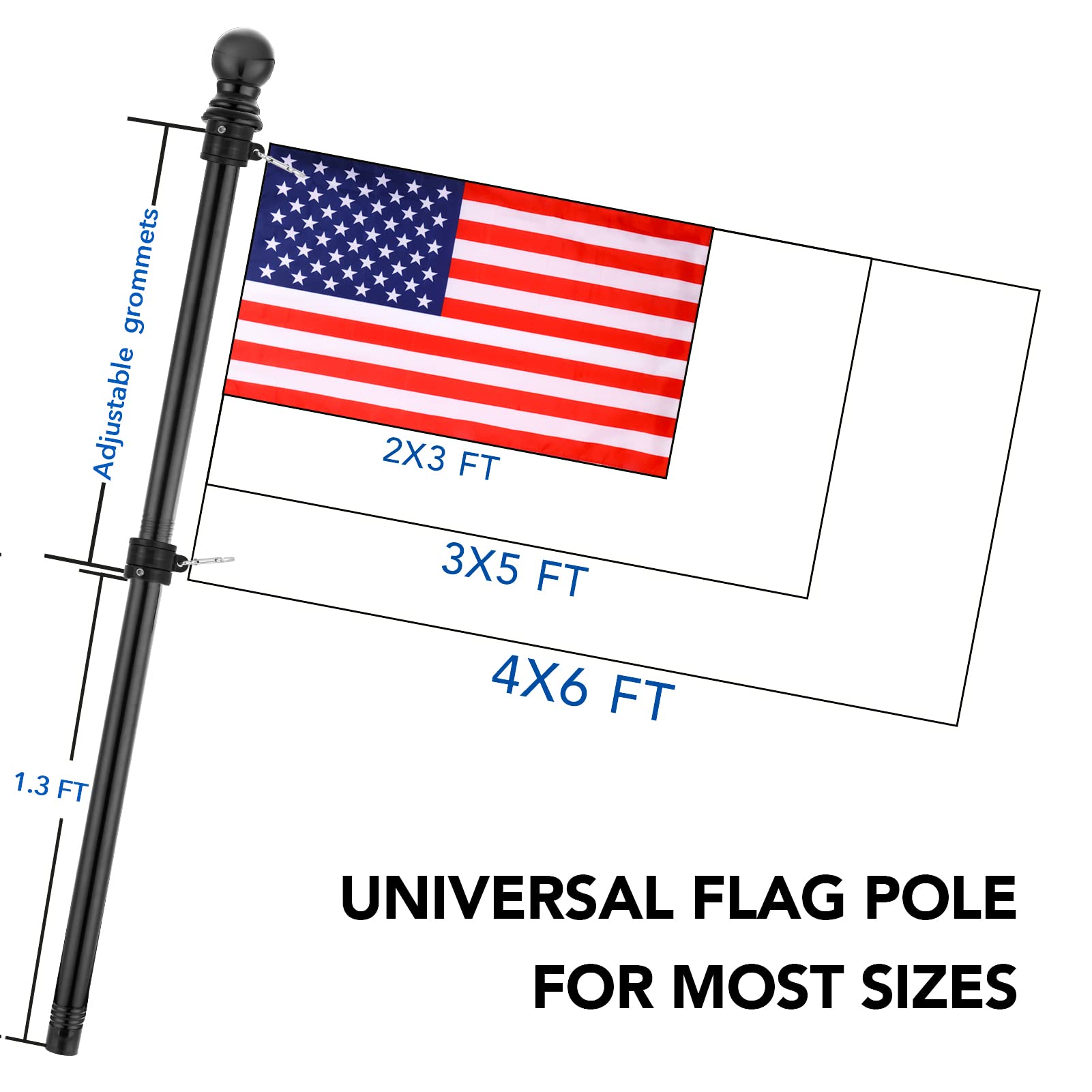 Yeesun rust-resistant coating protects the flag pole from corrosion