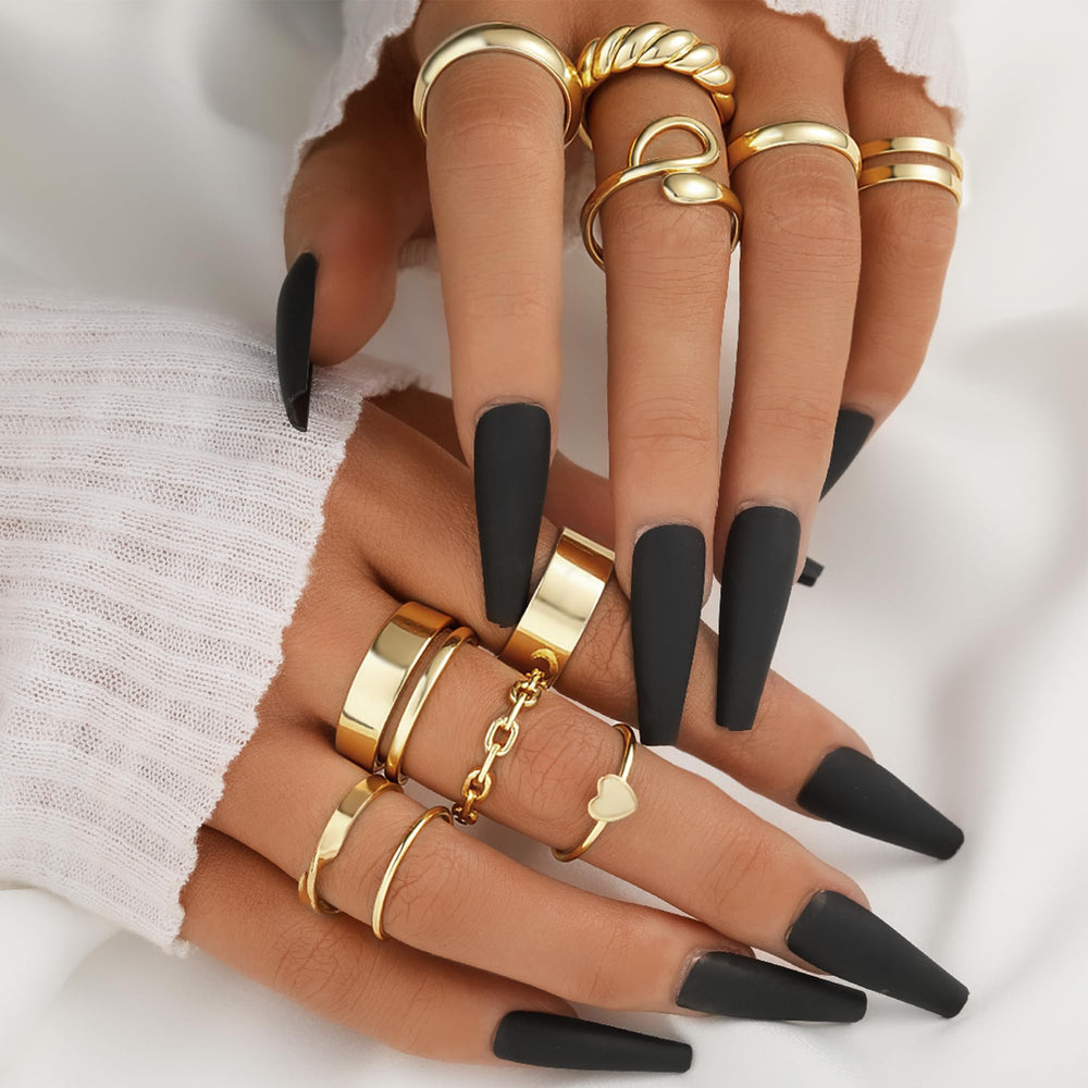Dainty chunky YEEZII rings showcased for everyday wear
