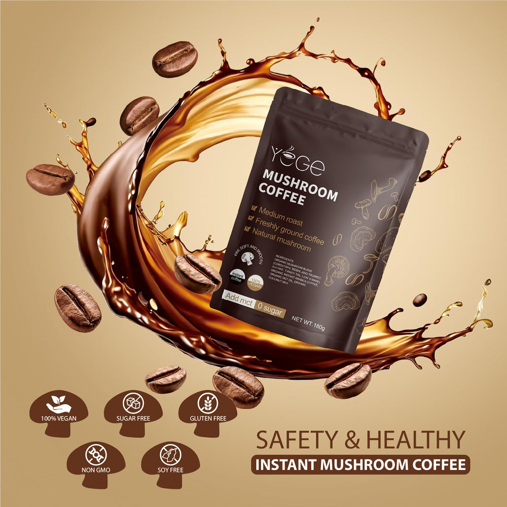 YEGE low caffeine brew signaling smooth energy with limited jitters.
