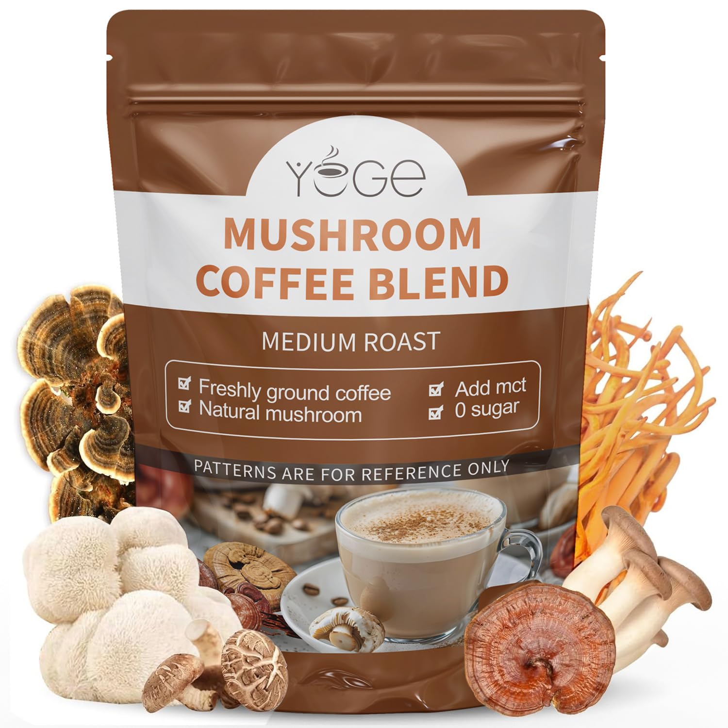 YEGE Mushroom Coffee packaging for easy daily use.