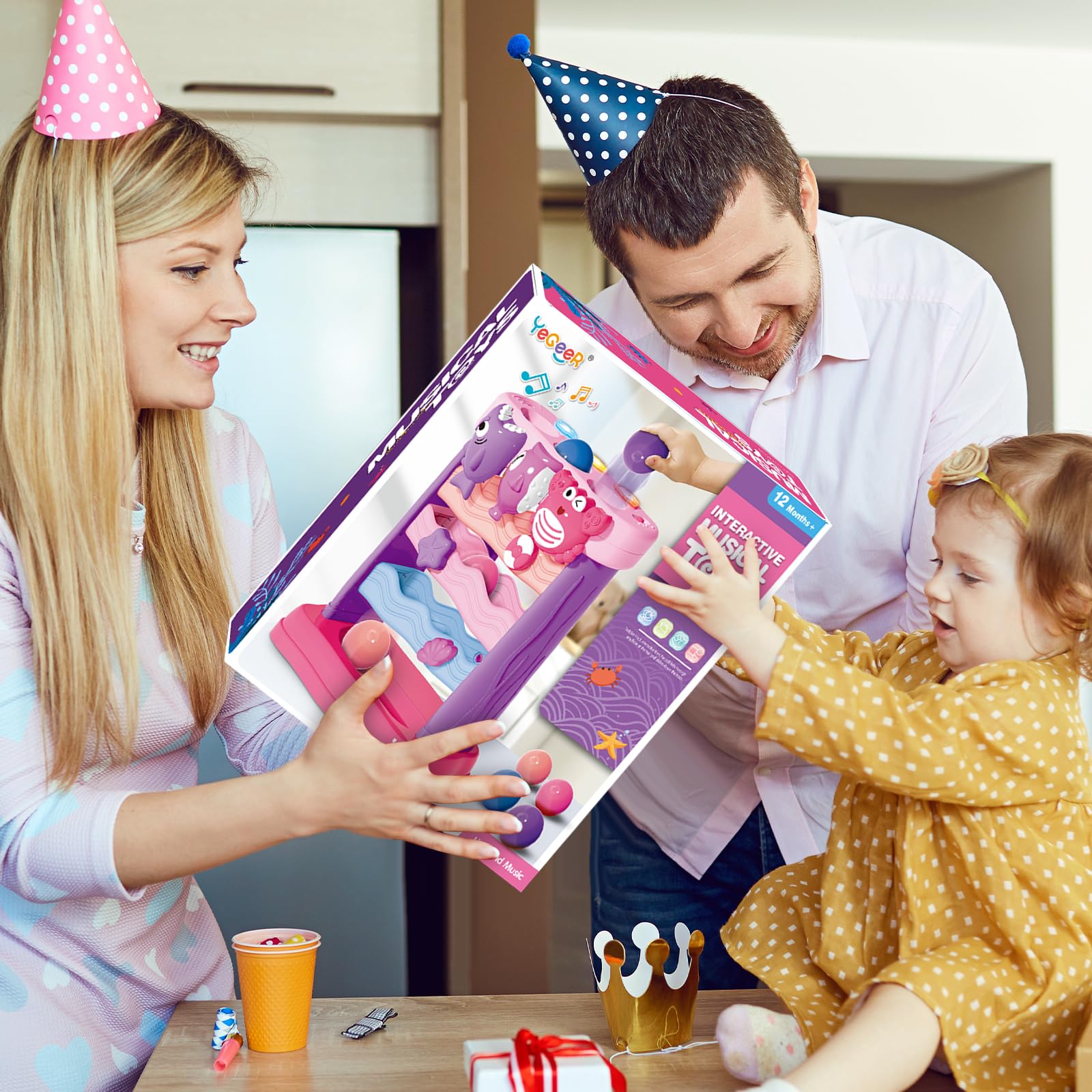 YEGEER 1-2 year olds toy offers safe, engaging learning through sound and color.