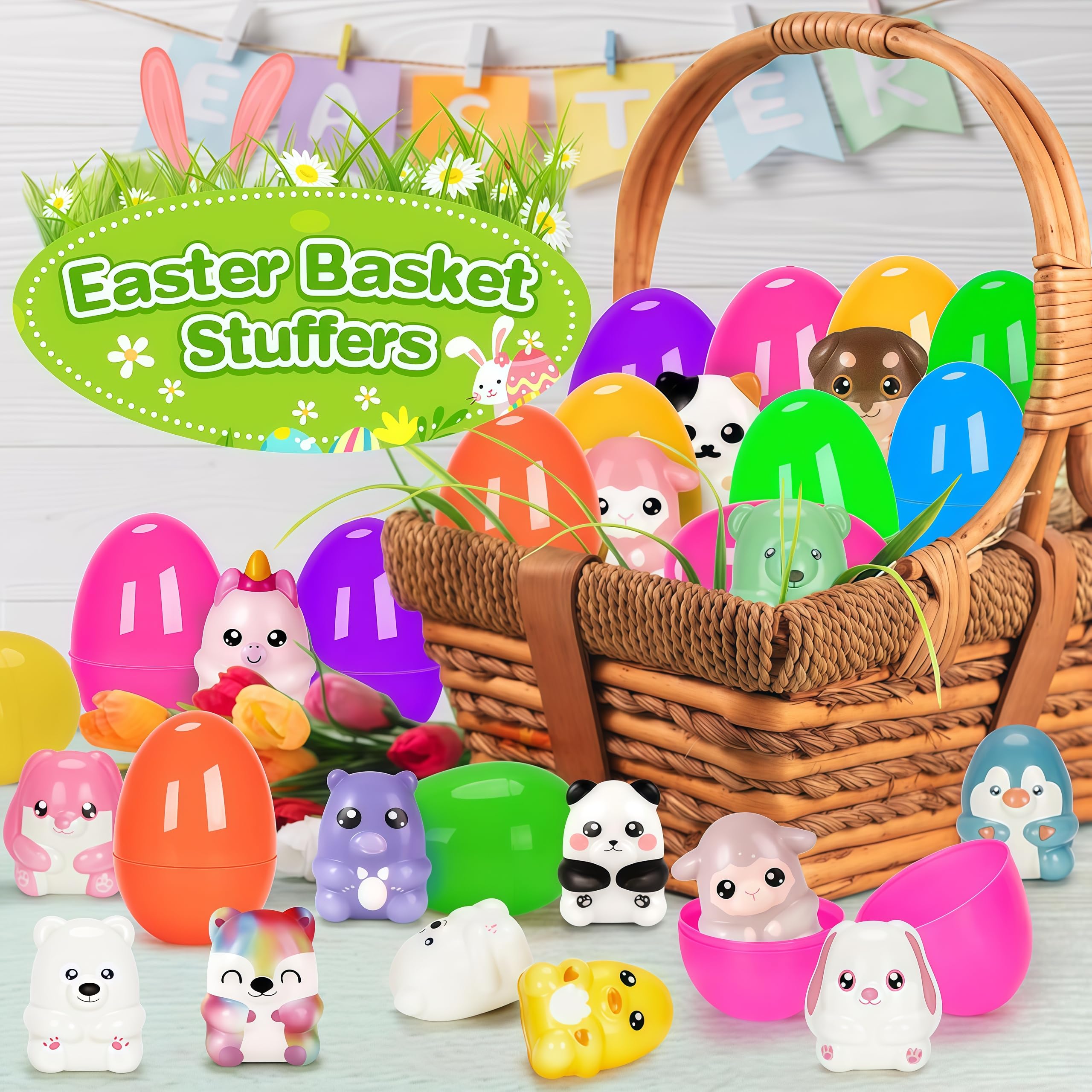 YEGEER eggs show six-color palette; vibrant display for party decor and gifting.