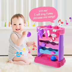 YEGEER feeding-mouth interaction triggers playful sounds and phrases for interactive learning.