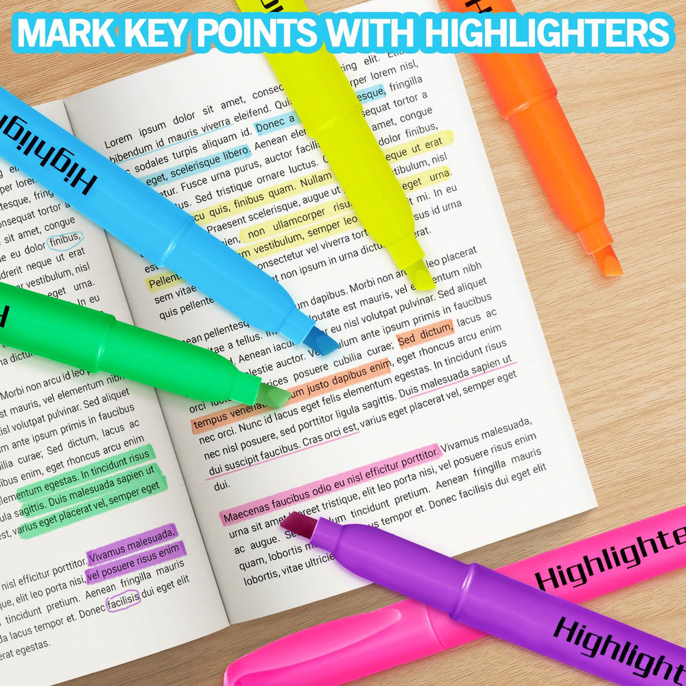 Kid-safe YEGEER highlighters use non-toxic ink for home and school.