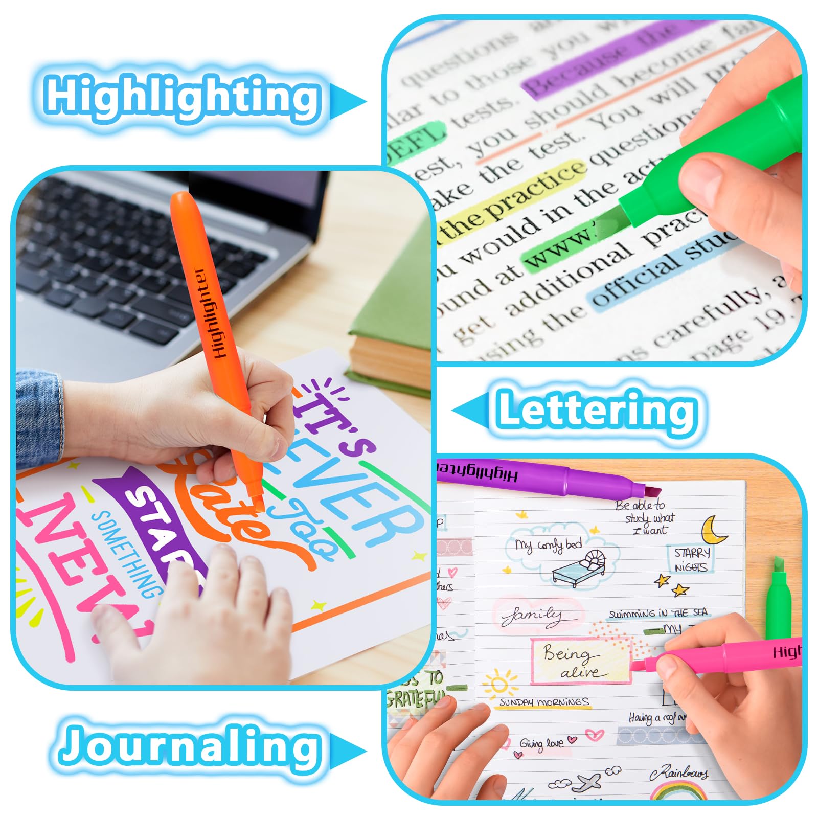 Long-lasting YEGEER ink offers smooth color without bleed on common papers.