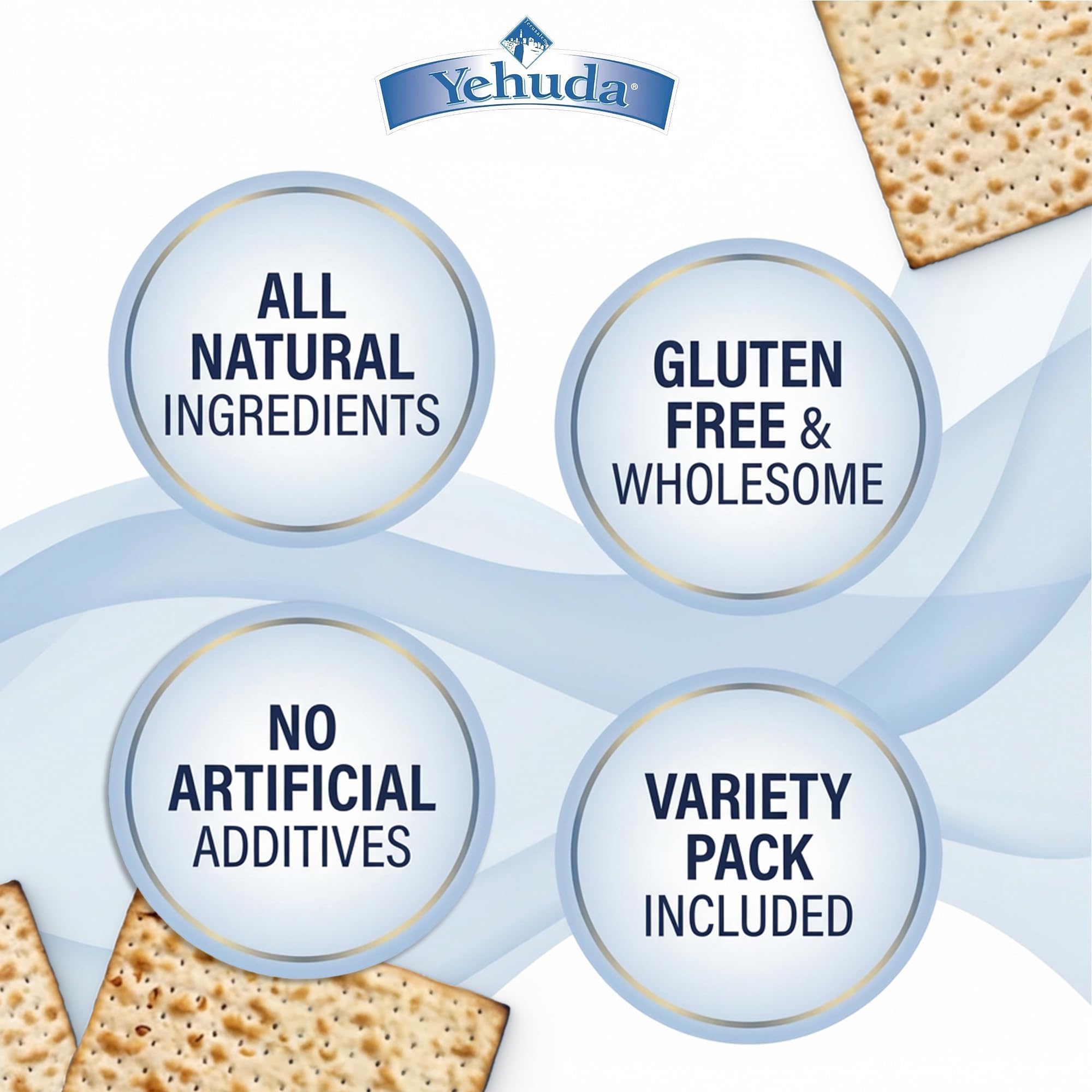 Kosher for Passover Yehuda matzo label on packaging for year-round use