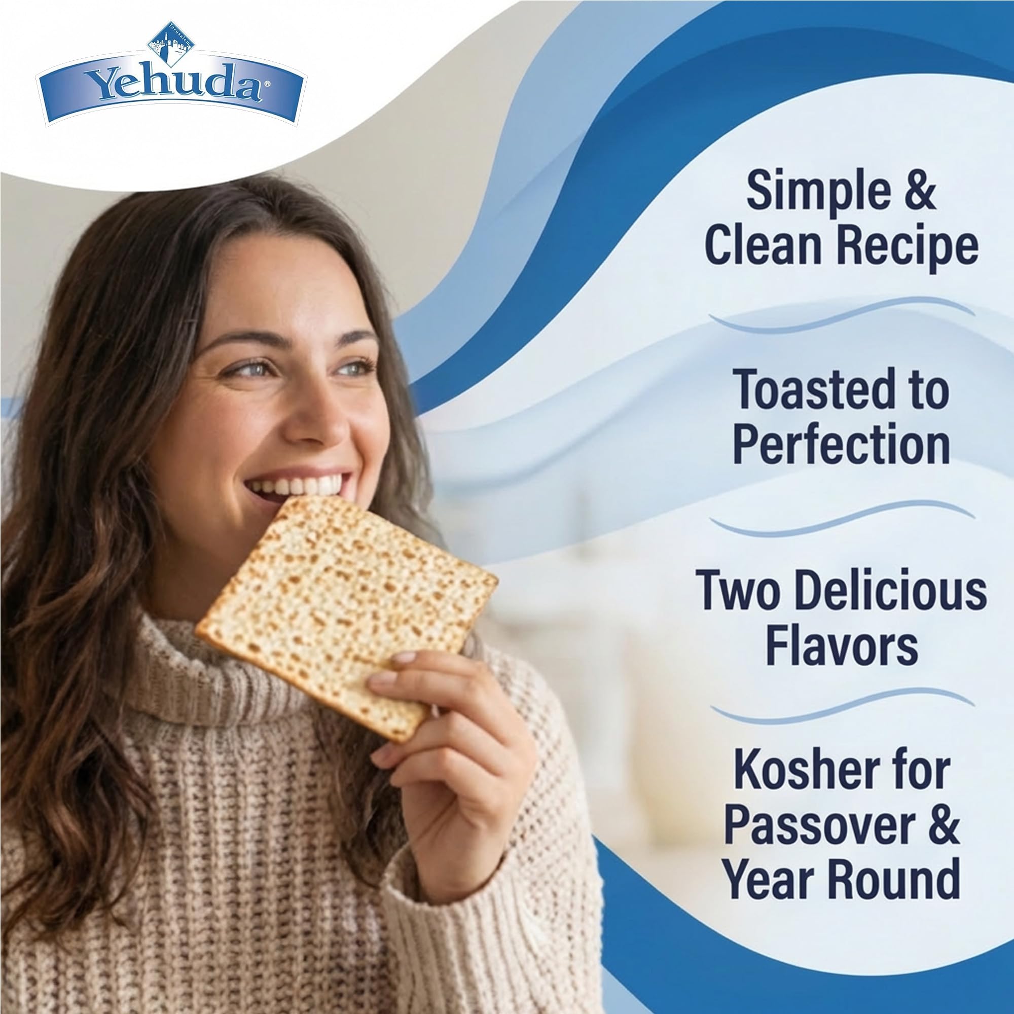 Yehuda gluten-free matzo toasted onion crispy slices, flavorful snacking