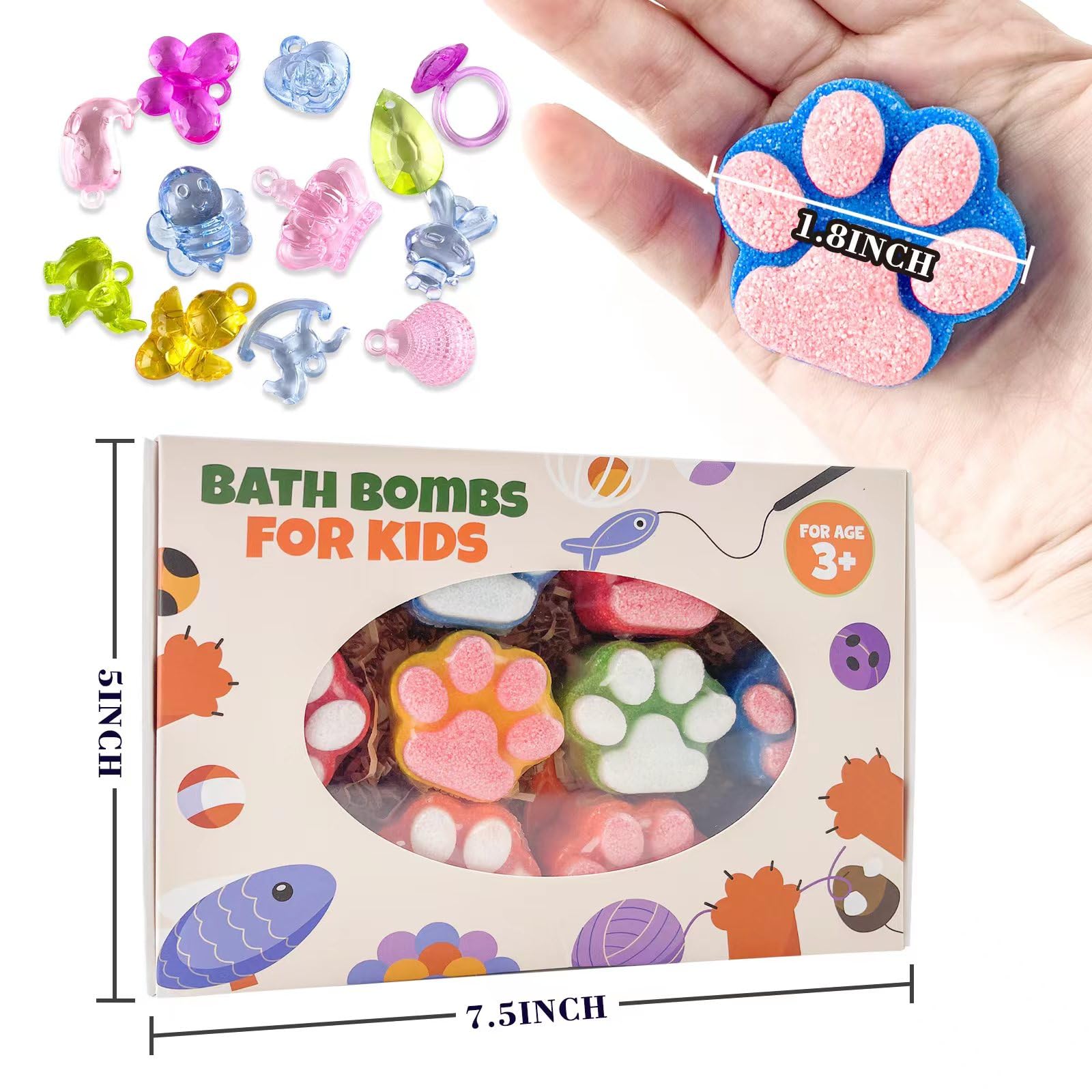 Yekery Paw Bath Bombs organic ingredients close-up highlight gentle skin-safe fizz.