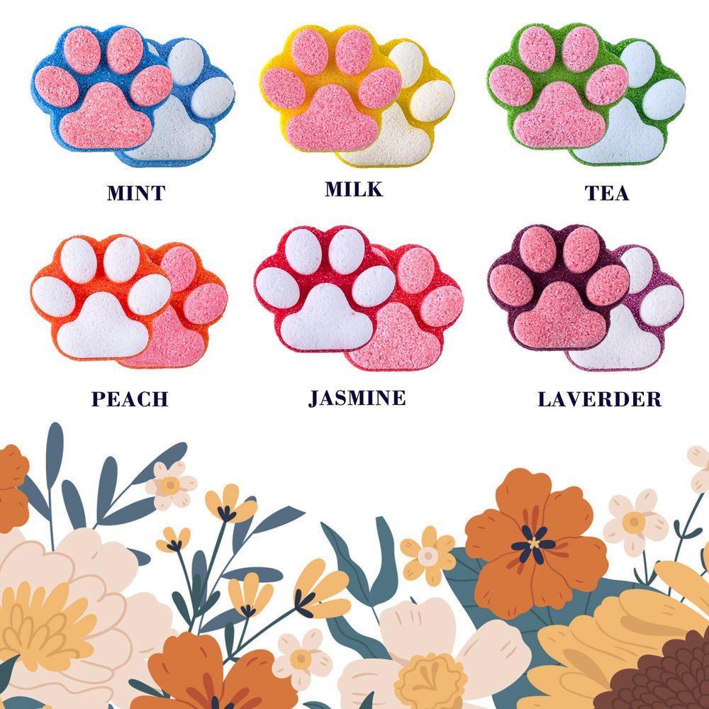 Yekery Paw Bath Bombs water reveals a surprise toy inside for excitement.