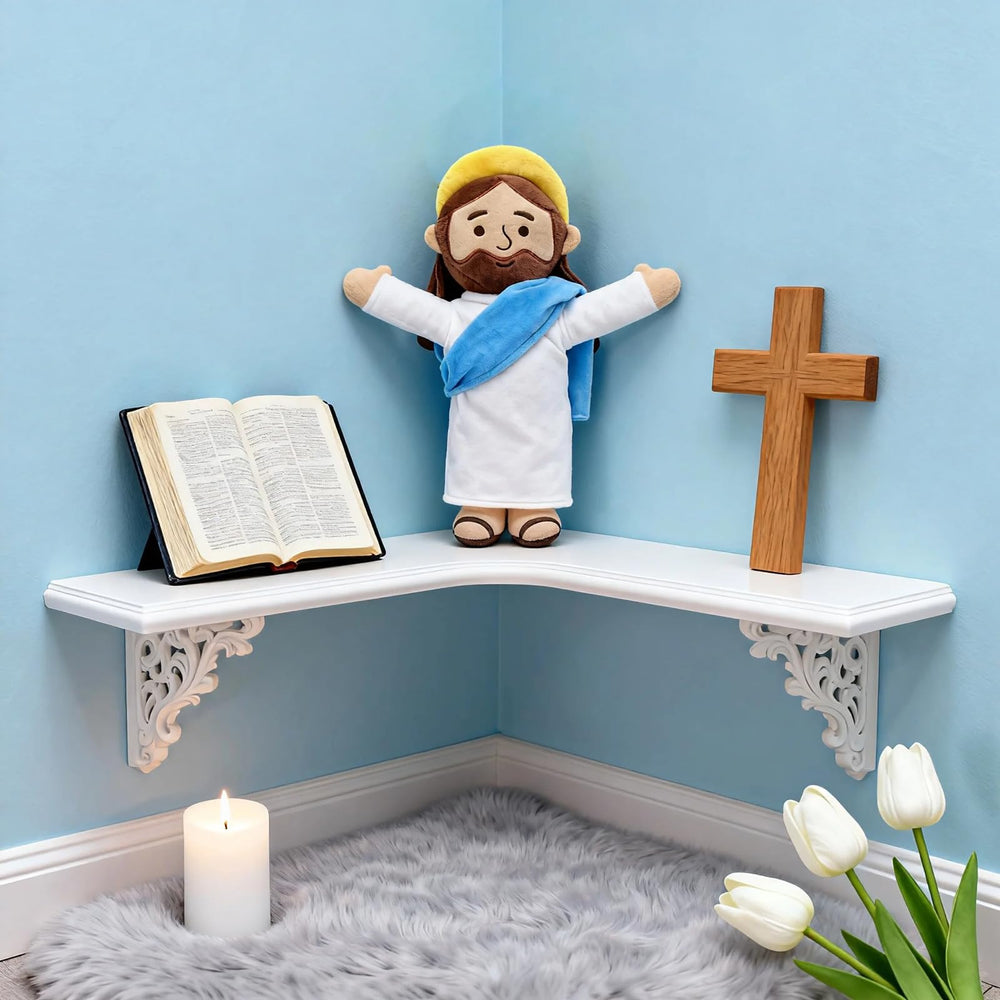 Yelakey room-decor Jesus plush, versatile for nursery or living room.