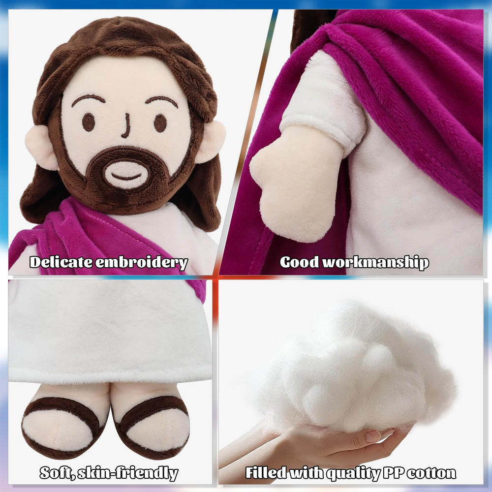 Yelakey Jesus plush 13inch vacuum-packaging with fluffing reminder.