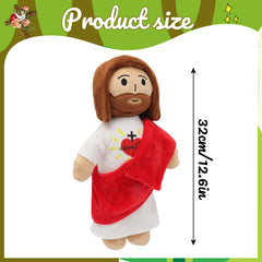 Yelakey Jesus plush doll with soft fabric ideal for bedtime prayers.