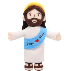 Yelakey Jesus Plush in a hugging pose for comforting hugs and joy