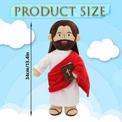 Yelakey Jesus Plush right-hand activation showing easy interactive listening for kids.
