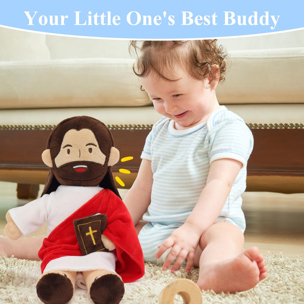 Yelakey Jesus Plush supports church activities and Sunday school with interactive storytelling.