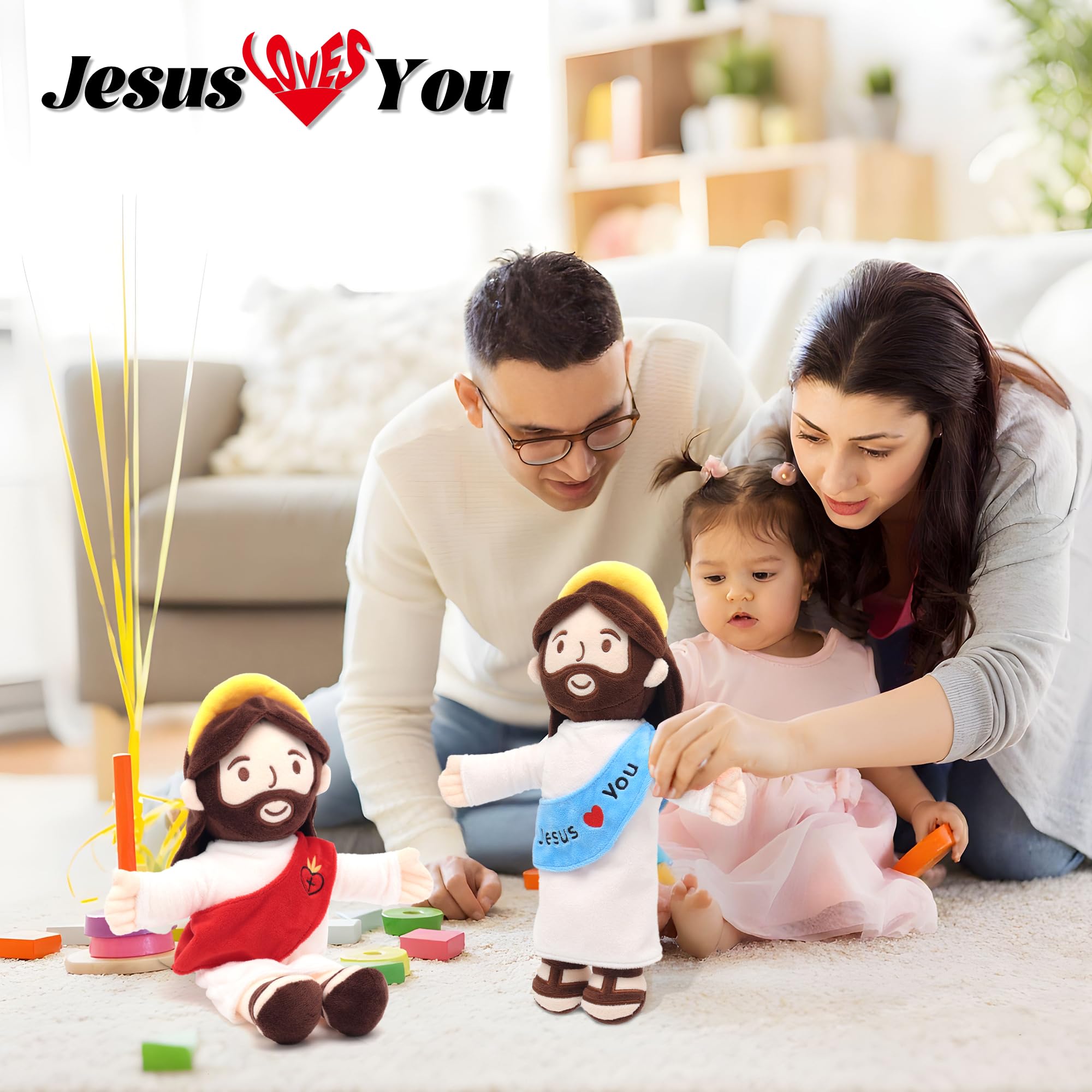Yelakey Jesus Plush arrives vacuum-compressed for easy transport and fluff restoration