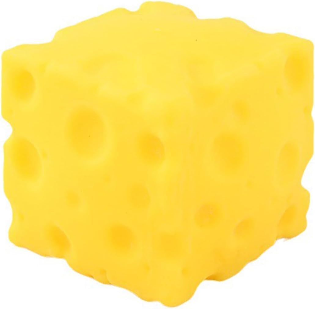 Yellow Cheese Squeeze Toy close-up texture for stress relief