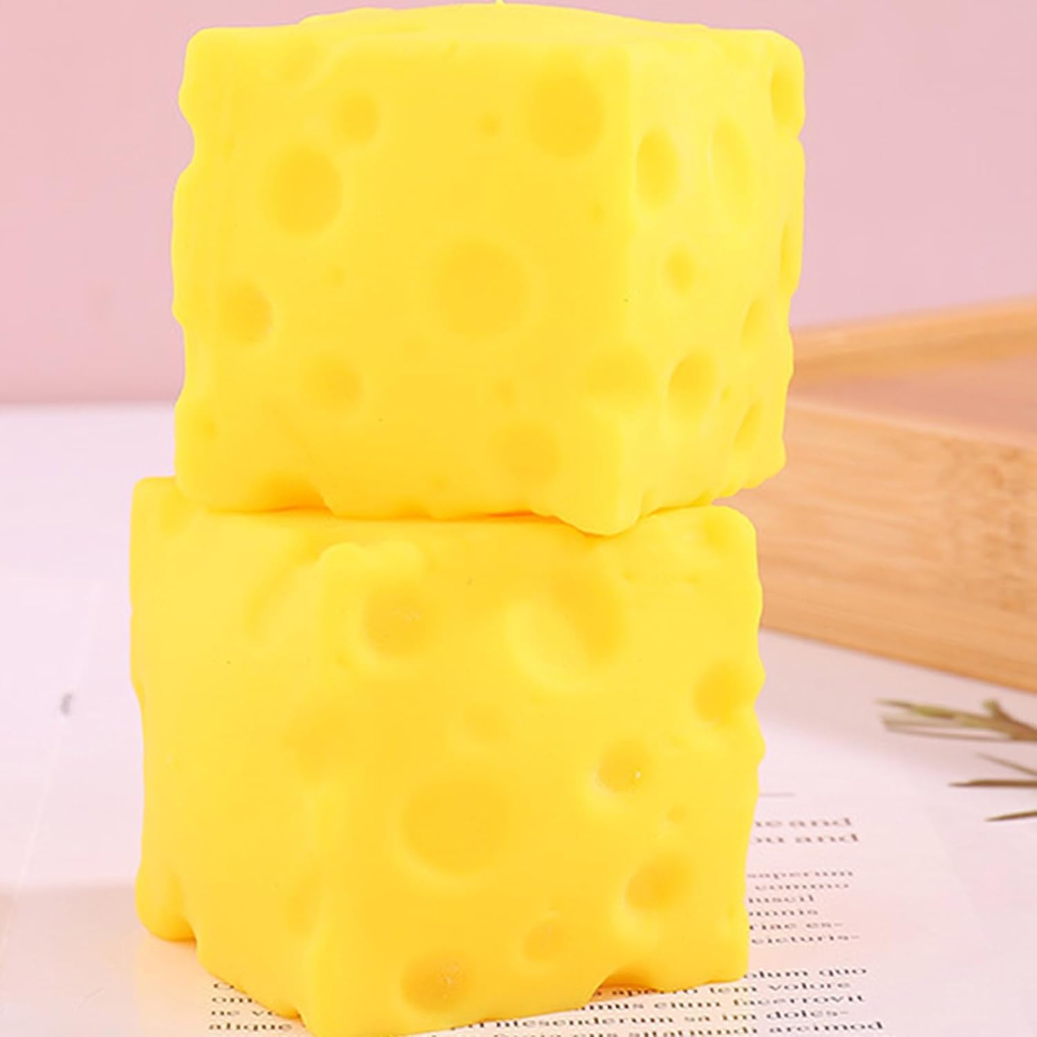 Yellow Cheese Squeeze Toy hand squeeze for calming sensory