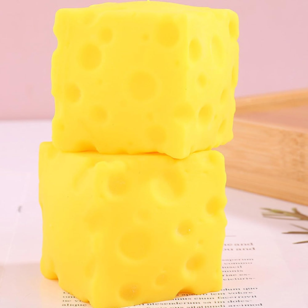 Yellow Cheese Squeeze Toy hand squeeze for calming sensory
