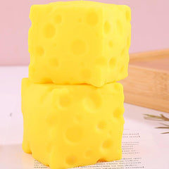 Yellow Cheese Squeeze Toy hand squeeze for calming sensory