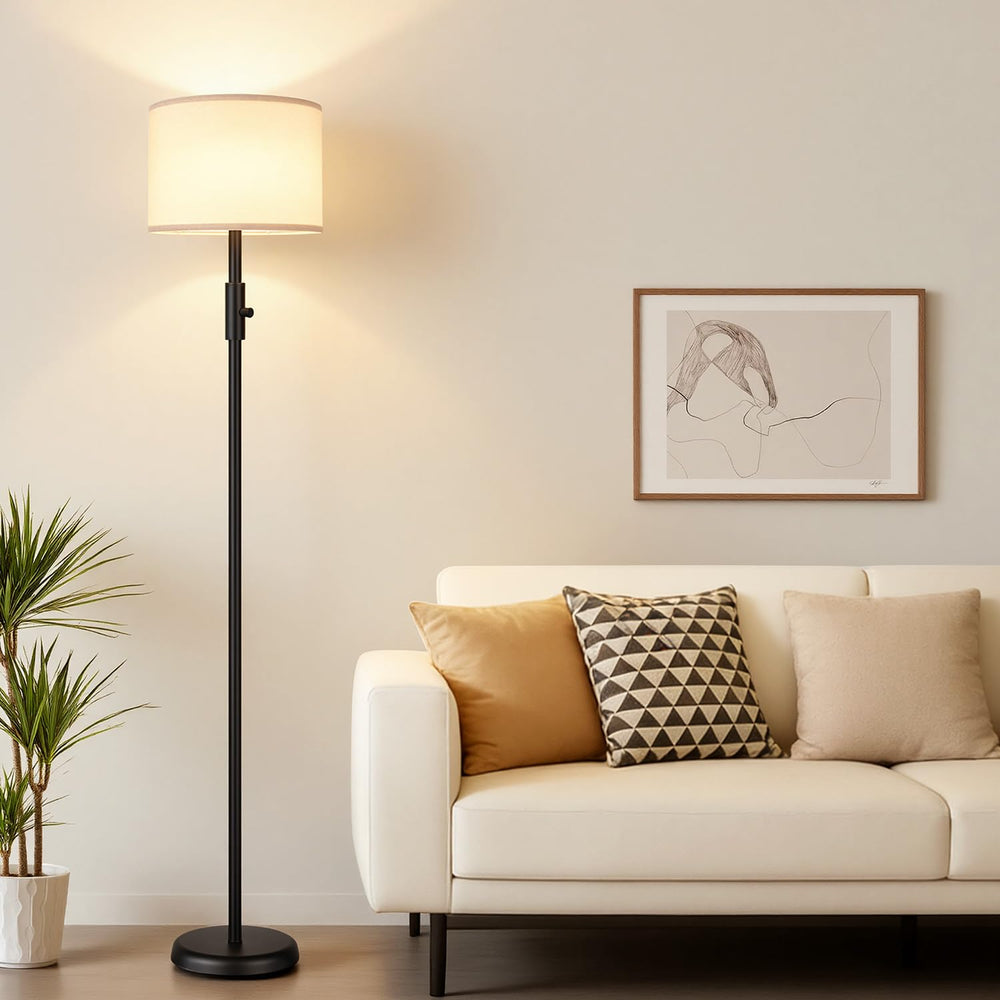 Yemela dimmable floor lamp ambiance creates a cozy, flicker-free atmosphere.