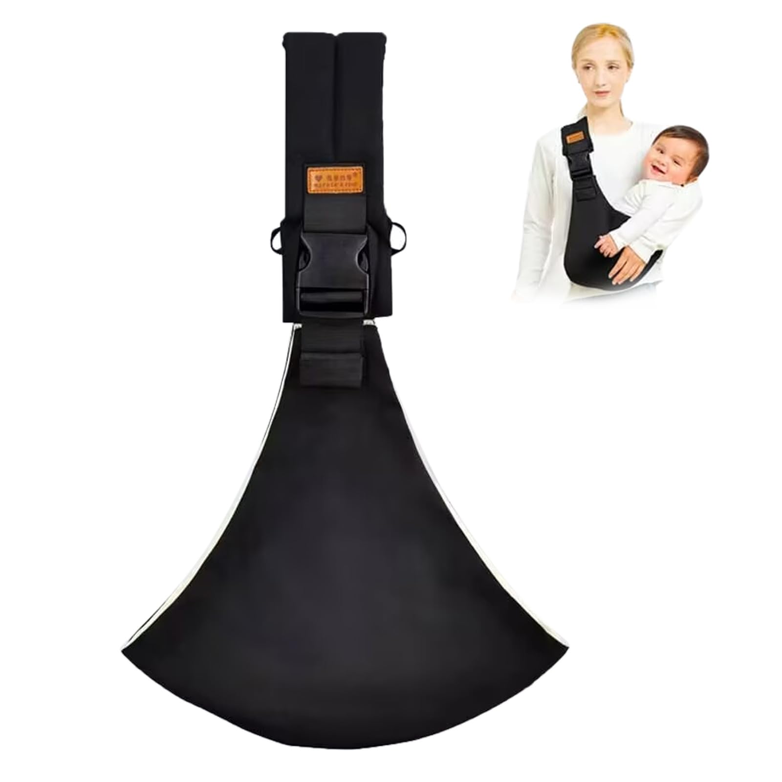 Yemyig baby sling carrier in compact fold for travel and storage