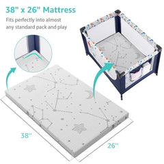 YENING CertiPUR-US foam core provides non-toxic comfort during supervised playtime.