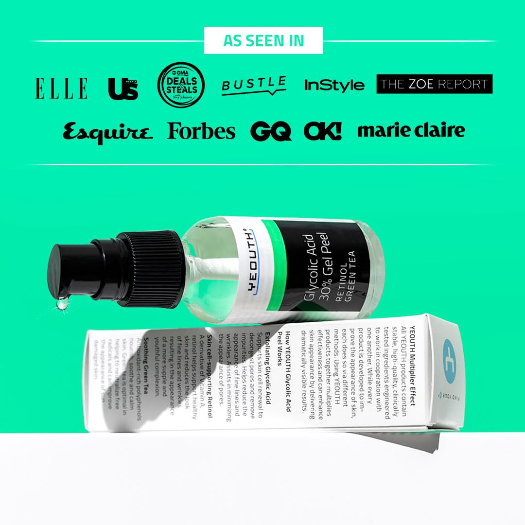 YEOUTH glycolic acid peel packaging box ready for at-home exfoliation.