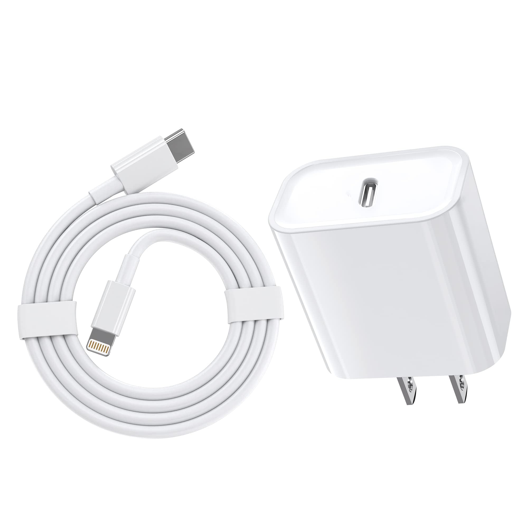 Yeptech 20W USB-C fast charger block powering an iPhone quickly