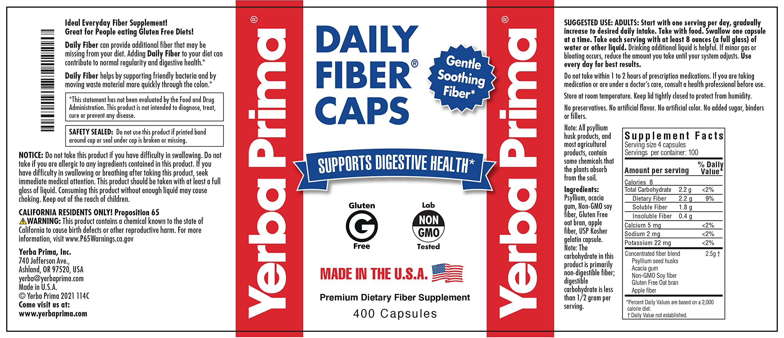 Apple fiber element in Yerba Prima Daily Fiber Caps suggesting varied fiber support.