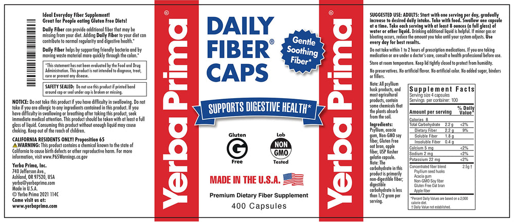 Apple fiber element in Yerba Prima Daily Fiber Caps suggesting varied fiber support.
