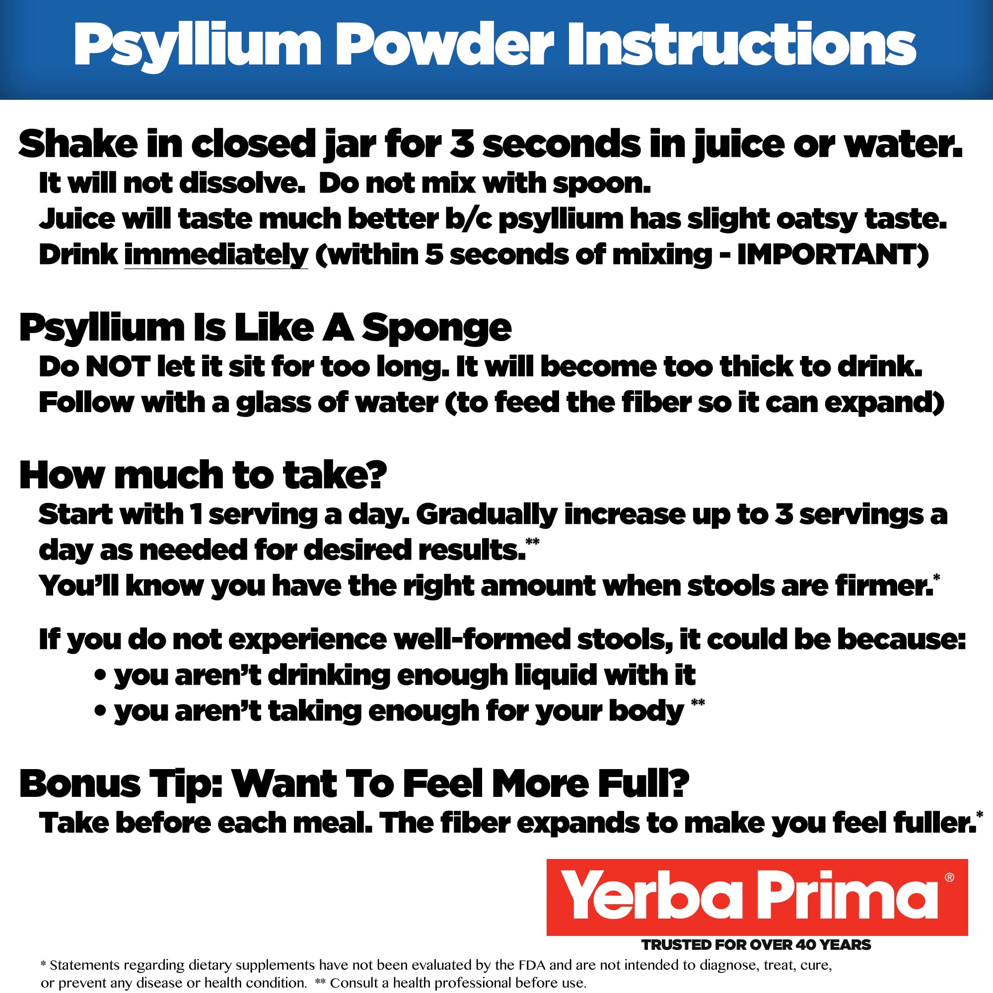 Psyllium husks powder easy mix in liquids for quick fiber boosts.