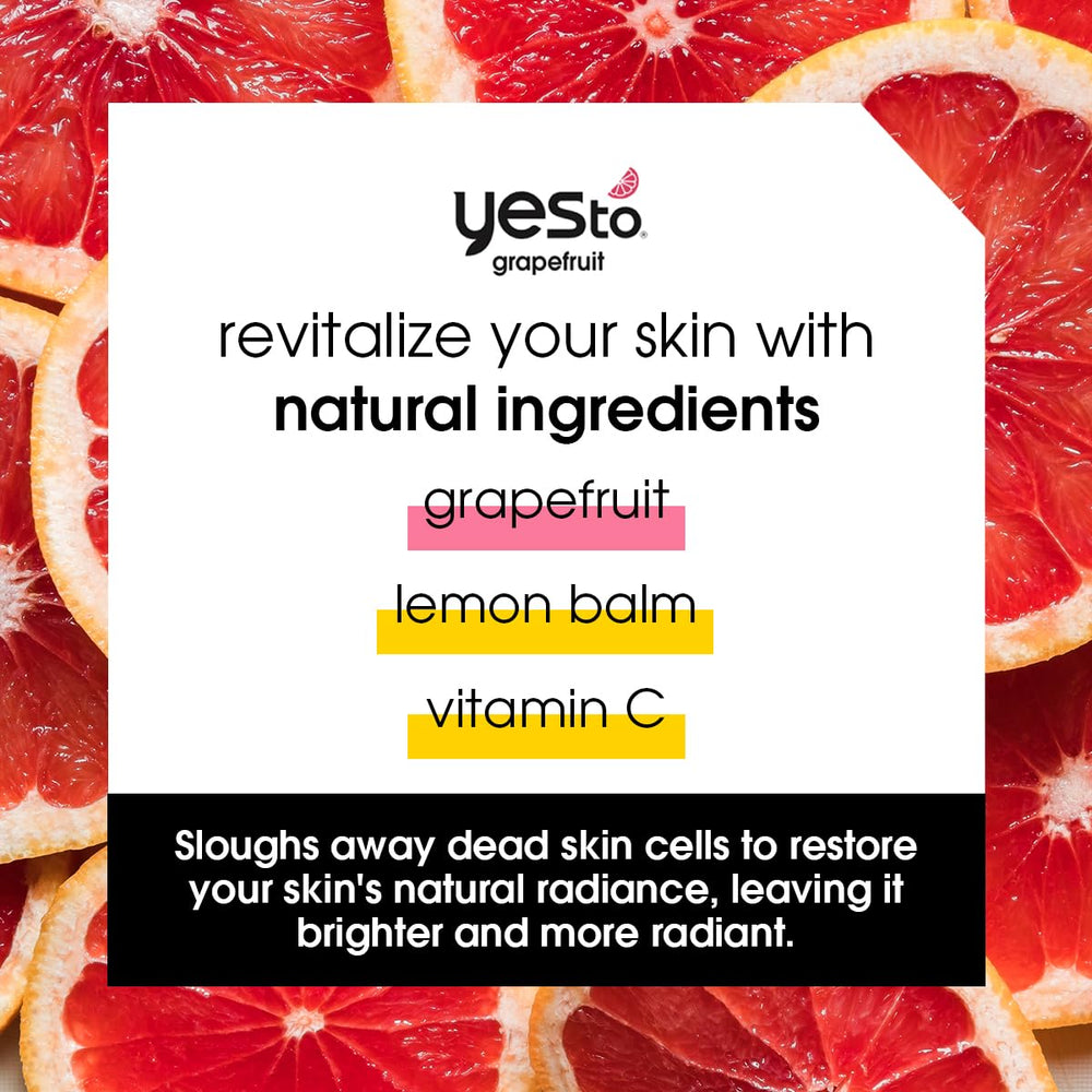 Yes To Grapefruit scrub texture close-up showing exfoliating granules