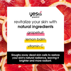 Yes To Grapefruit scrub texture close-up showing exfoliating granules