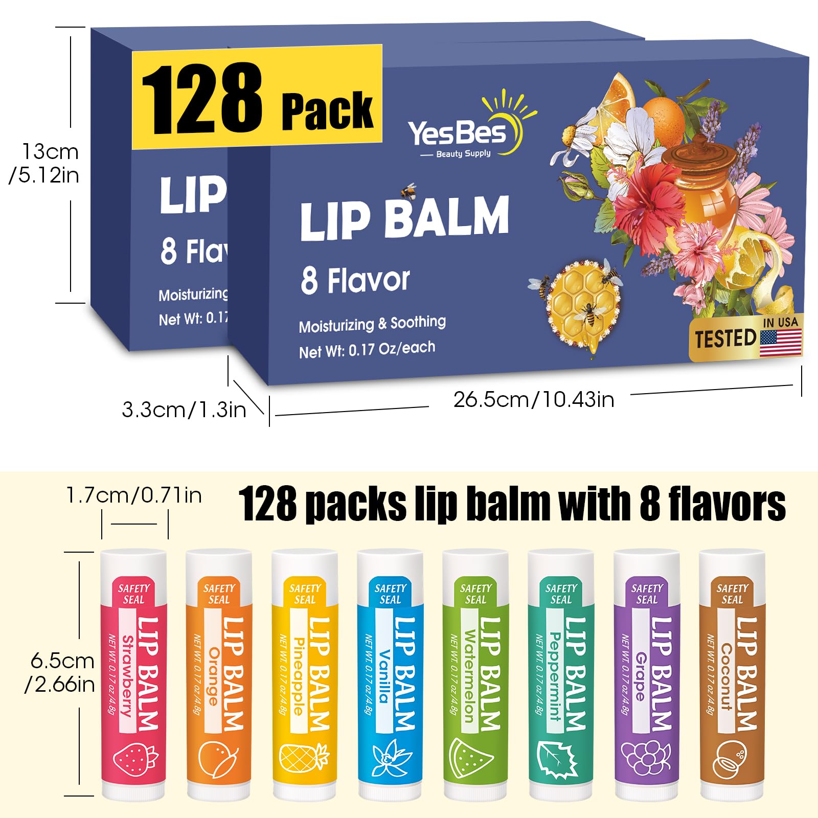 YesBes strawberry lip balm offers soft, protected lips